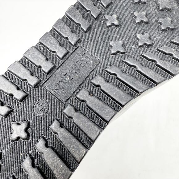 [Nine West] Henrita Black Patent Leather Platform Chelsea Ankle Boots Size 9.5 M - Picture 12 of 12